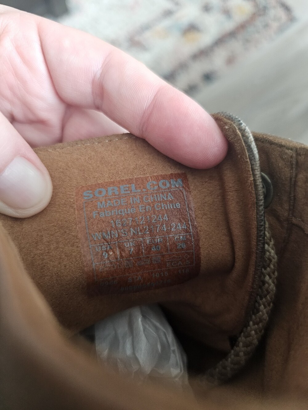 Sorel Lace-Up Canvas & Leather Wedge Boots – Women's Size 9 - Picture 8 of 8